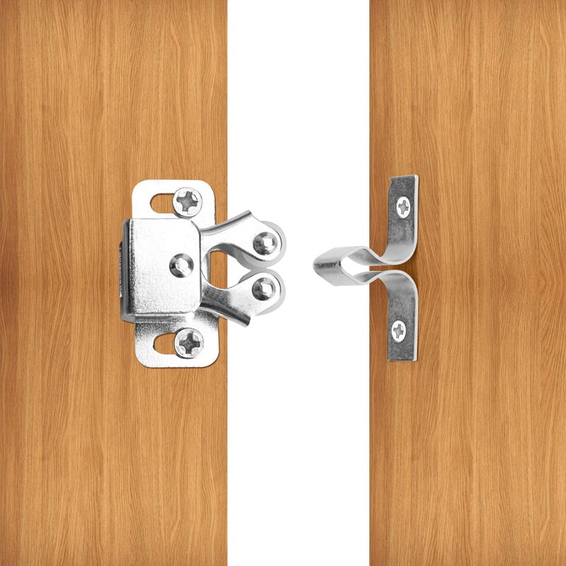 6pcs Double Roller Catch Cupboard Cabinet Door Latch,Twin Roller for