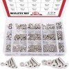 Hilitchi 510pcs M3 M4 M5 Stainless Steel Flat Head Hex