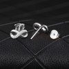 MICGIGI Women's 925 Sterling Silver Stud Earrings Infinity Symbol Cubic