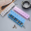 3 Pieces Pill Box Organiser Pill Dispenser Box, 7 Day