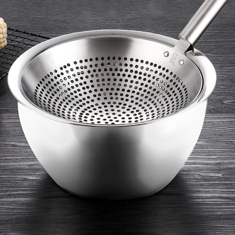 Colander Spoon 3mm Aperture 304 Stainless Steel Fine Filter Comfortable