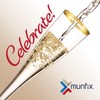Munfix 50 Pack Gold Rimmed Plastic Champagne Flutes 5 Oz