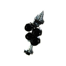 New Versatile Pack of (100) 6 x 3/8 Slotted Hex Head Sheet Metal Screws (Black) Multi-Purpose Comprehensive Hardware Fastener Assortment Kit TRINNM01031