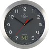 St. Leonhard Shower Clock: Bathroom Wall Clock with LCD Thermometer,