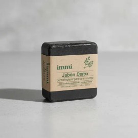 Jabón Immi Detox Carbón Activado 100g Piel Grasa Limpieza Profunda                                                                                    