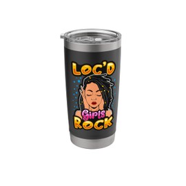 Loc'd Perfectly Dread Locs Dreads Melanin Women Black Queen Stainless Steel Insulated Tumbler