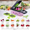 Vegetable Chopper, Slicer and Dicer with Multiple Interchangeable Blades, 16