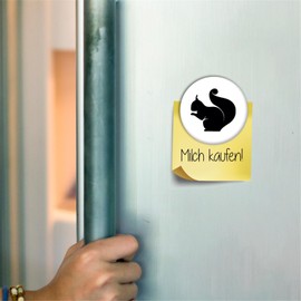 Huuraa Magnet Squirrel Silhouette Fridge Magnet Size 59 mm with Motif for All Animal Lovers Gift Idea for Friends and Family