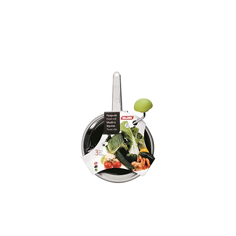 IBILI" Clasica Food Mill Set with 3 Sieves, Stainless Steel