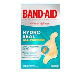 Band-Aid Band-Aid Brand Hydro Seal Adhesive Bandages for Wound Care and Blisters, All Purpose Waterproof Bandages for Cuts and Scrapes, 10 Count