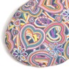 Organic Eye Pillow Eyebright & Linseed "Psychedelic Heart" for Relaxation,