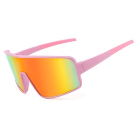 FEISEDY Sports Sunglasses, Polarized Oversized Shield for Women Men Youth, Baseball Cycling Running Outdoor Visor B2988