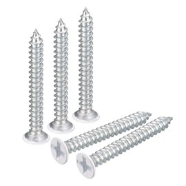 QUARKZMAN ST3.5x30mm 100Stk Weiß Schrauben Selbstschneidend Schrauben Weiß Schrauben Selbstschneidend Schrauben Flach Kopf Kreuzschlitz Holz Schrauben für Holzarbeiten