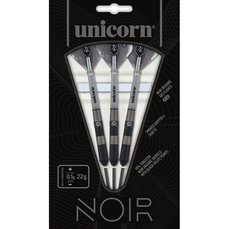 Unicorn Steel Tip Darts Set | Noir Style 3 |