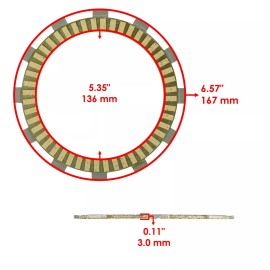 Caltric Clutch Friction Steel Plates and Gasket Kit for Yamaha V Star 1300 XVS13 07-17