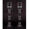 Unbranded Crystal Candle Holders Contemporary with Clear Glass Shade 5.5"D