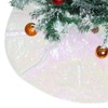 Christmas Tree Skirt 70" Round Sparkly Iridescent Sequin Large Tree