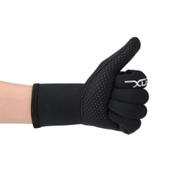 QKURT 3mm Neoprene Wetsuit Gloves- Warm Scuba Gloves Diving Gloves, Adult Five Finger Diving Gloves Use for Diving, Surfing, Kayaking, Snorkeling, Sailing, Boating