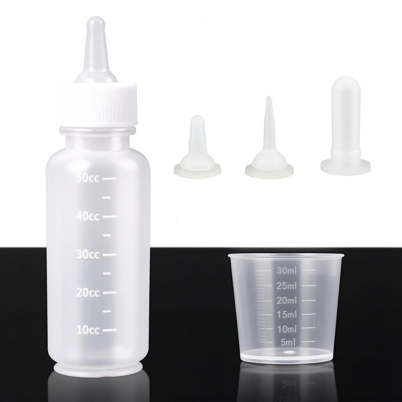 Yoogeer Pet Feeding Bottle and Syringe Set, Pet Nursing Bottle,