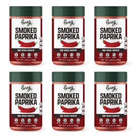 Smoked Paprika Spice (4.25 Oz x 6 Pack) - Smoked Ground Red Chili - Made from Nora Pepper & Smoked Over Oak Logs - Strong Wood Smoked Flavor - Certified Non GMO, Vegan, Kosher, Keto, Pantry Staple