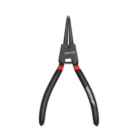 WISEUP Circlip Pliers 7 inch, Straight External Tips (Tip Diameter 1/20") Snap Ring Pliers Heavy Duty for C Clip Remover Retaining