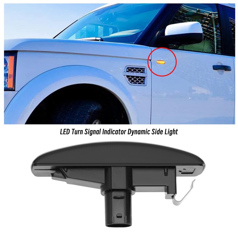EMSea 2Pcs Dynamic Indicator Lights Replacement XFC500040 Compatible with Land