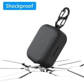 Geekria - Funda de silicona compatible con Bang & Olufsen Beoplay EX True Wireless Earbuds, funda protectora para auriculares, funda de transporte con gancho para llavero, puerto de carga accesible