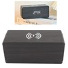 Bluetooth Speaker Digital Wooden Alarm Clock Wireless Charging 15W Dual