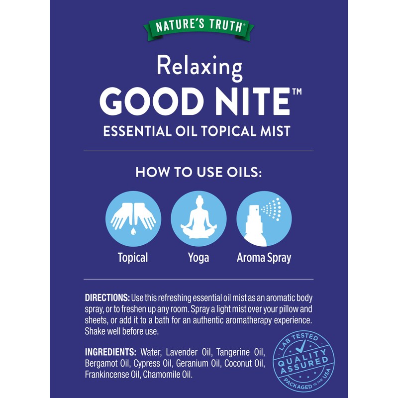 Nature's Truth Good Nite Essential Oil Mist | 2.4 fl