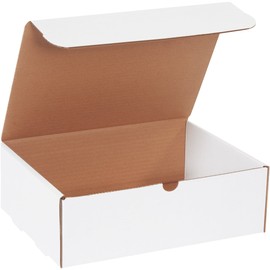 Top Pack Supply Literature Mailers, 12-1/8" x 9-1/4" x 4", White (Pack of 50)
