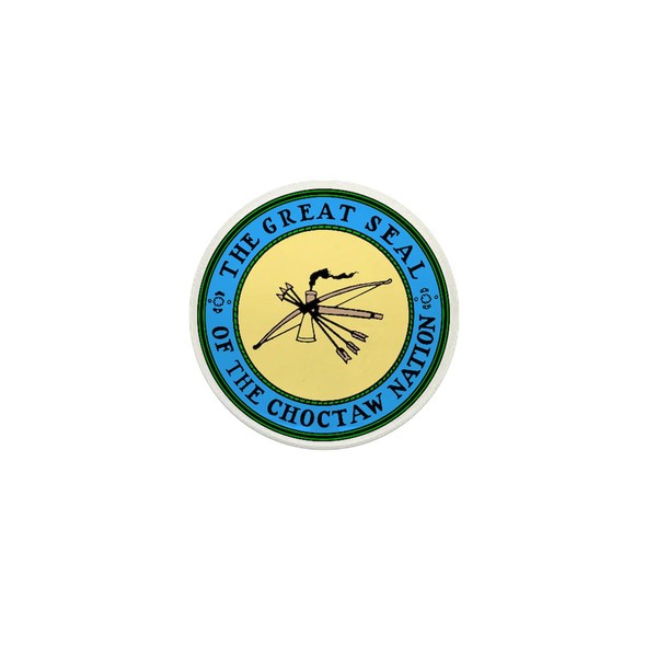 CafePress Great Seal Of The Choctaw 1" Round Mini Button