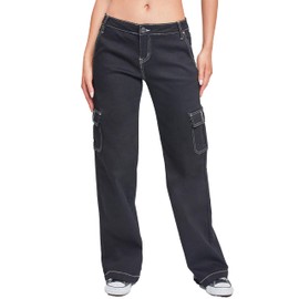YMI Jeans Women's Cargo Skater Pants, Black, 09