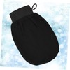 FRCOLOR Bath Exfoliating Scrub Gloves for Dead Skin Removal Black