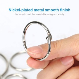 Loose Leaf Binder Rings-ONECES 50pcs Book Rings Assorted Sizes(Inner Diameter 1，1.3，1.5，2 inch）Keychain Rings for School,Classroom,Office (50 Pcs)