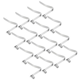 PATIKIL 9.5x6mm Kayak Paddle Snaps, 16 Pack Tent Pole Clips Steel V Shaped Single Pin Push Button Spring Clips Lock Tube Pole Clips for Camping Kayaking