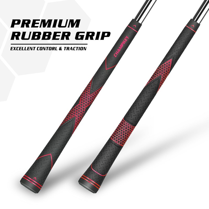 CHAMPKEY Premium Rubber Golf Grips 13 Pack | High Traction