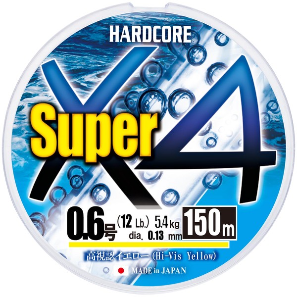 DUEL Hardcore PE Line Super X4 150m 0.6 High Visibility