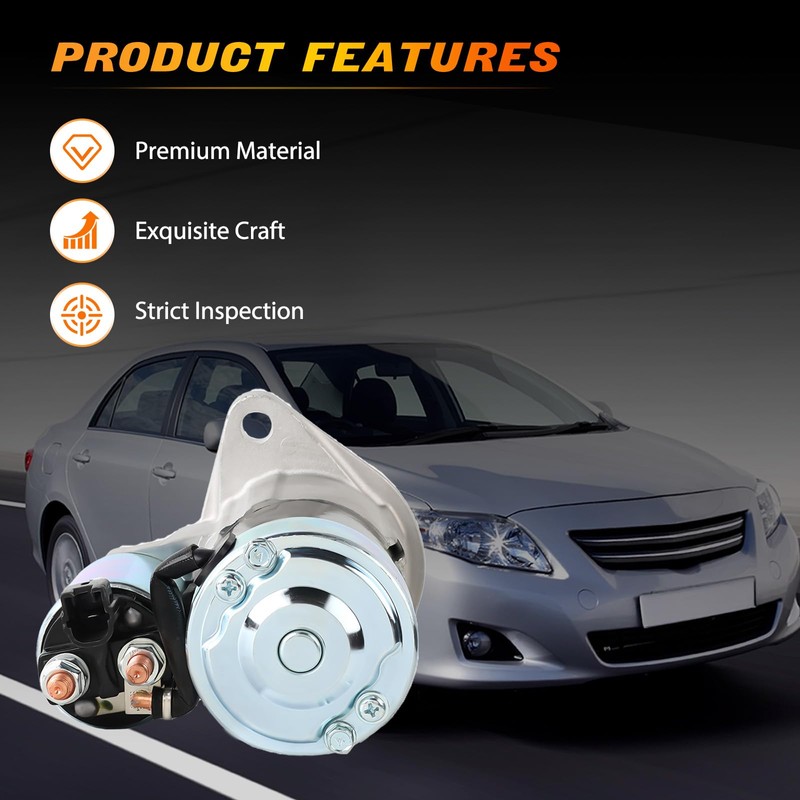 Soklopi 410-52207 Starter Motor Compatible with Toyota Corolla 1.8L 2003-2008,
