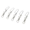 50Pcs High Strength Fishing Snap Swivels Stainless Steel B Type