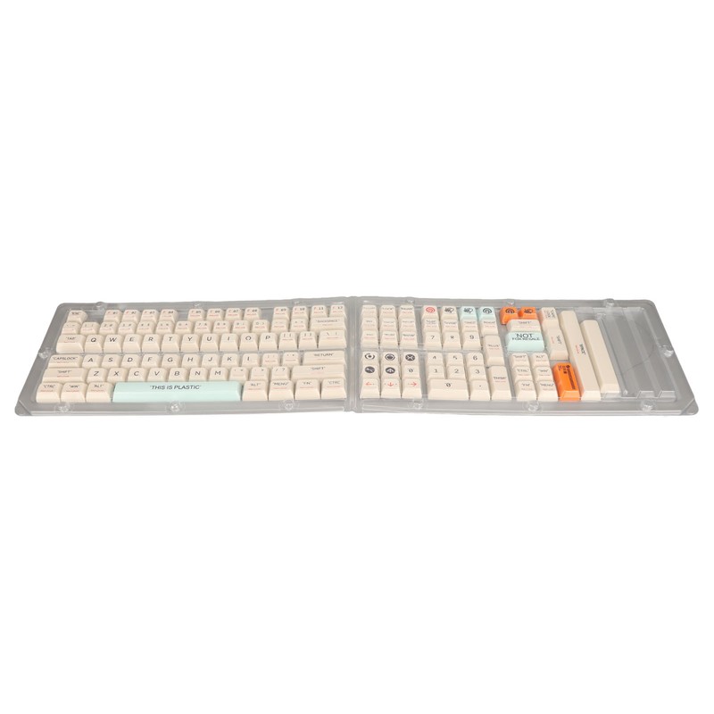 Keyboard Keycaps Orange Blue Beige 128 Keys PBT Theme XDA