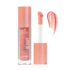 Glow’n’Glossy Lip Gloss Brillo de Labios Hidratante con Ácido Hialurónico y Vitamina E | Gloss No Pegajoso, con Aroma a Dulce de Coco | 12 Tonos Vibrantes con Glitter para un Acabado Brillante | Maquillaje Vegano y Libre de Crueldad Animal (01-CHAMPAN, 4ml)