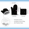 Samgula Black Cats Oven Mitts and Pot Holders Sets Cool