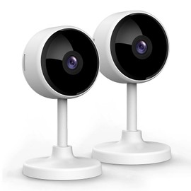 Little Elf Surveillance Camera, Baby Monitor with Camera with Motion Detection, Night Vision, Two-Way Audio, Indoor Camera Surveillance for Dogs, Pet Camera with App Compatible Alexa
