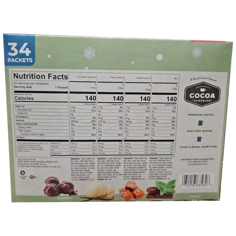 premium quality Cocoa Classics Cocoa Mix, Variety Pack, 34 ct.