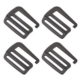 uxcell Metal G Hooks Webbing Buckles, 4Pcs 1.26" 32mm G-Hook Wave Buckle Adjuster Slide Buckle for Backpack Strap Webbing, Matte Black