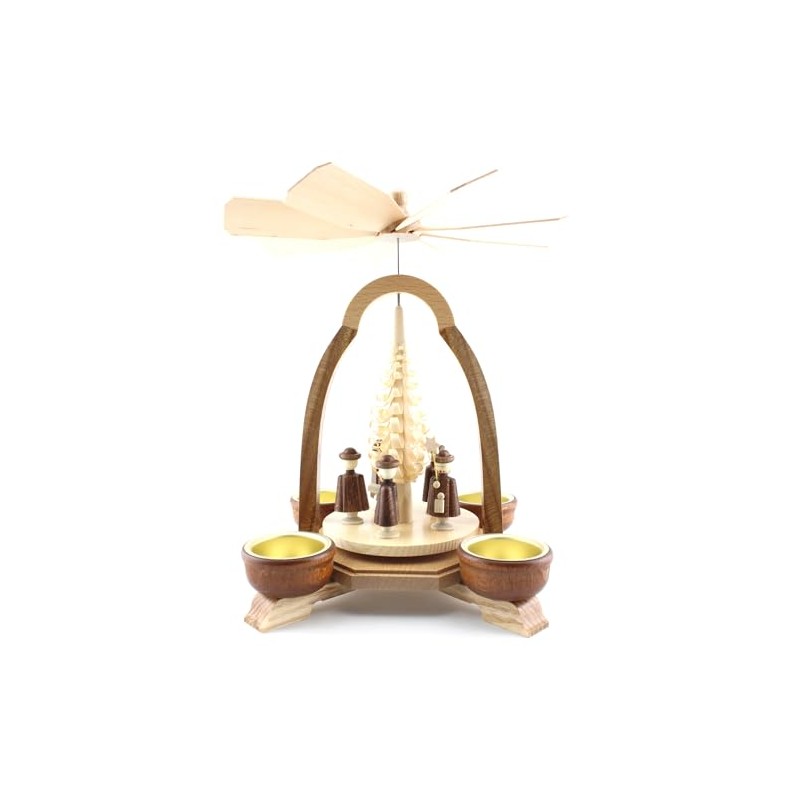 Seiffener Volkskunst Thomas Preißler Traditional Erzgebirge Pyramid, Wooden Christmas Pyramid,