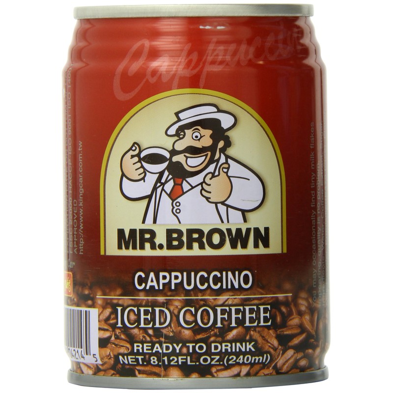 Mr. Brown Iced Coffee, Cappuccino, 8.12 Fl Oz (Pack of