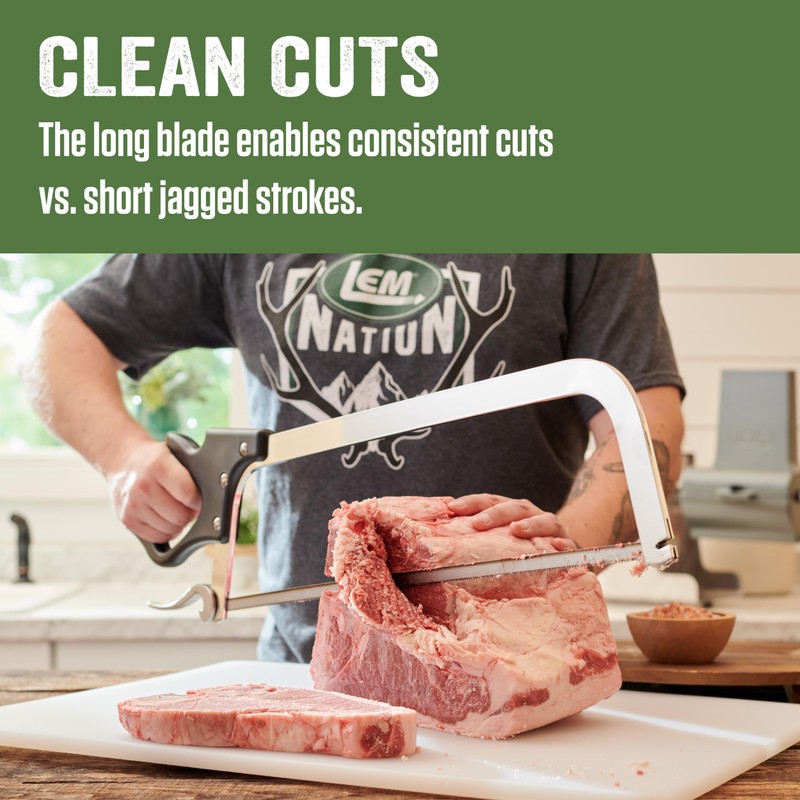 LEM Products 22" Meat Saw with Tightening Cam, Heavy Nickel-Plated