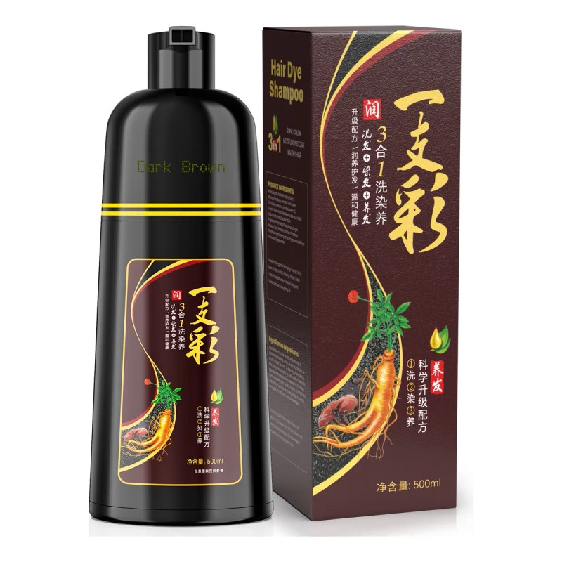 Kaisasa Shampoo Cubre Canas Tinte Instantaneo Jengibre Champu Chao Natural