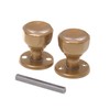 Aqbau® Door Knob, Rotatable on Round Rosette Button Push Knob